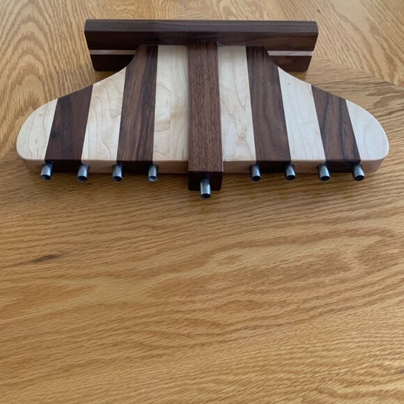 Hanukkah Menorah Hand Crafted Hardwoods Hannukiah Judaica Chanukah - Picture 5 of 6